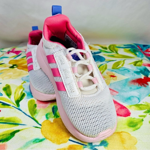adidas Other - Adidas Pink, Purple & White Little Girl Sneakers Althletic Shoes size 7